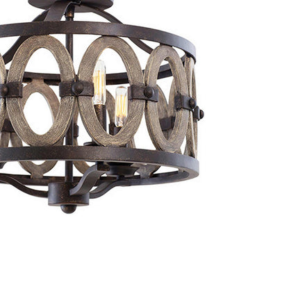 Belmont Flush Mount Ceiling Light in Detail.