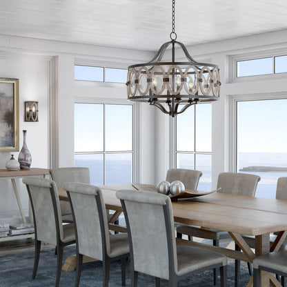 Belmont Outdoor Pendant Light in dining room.