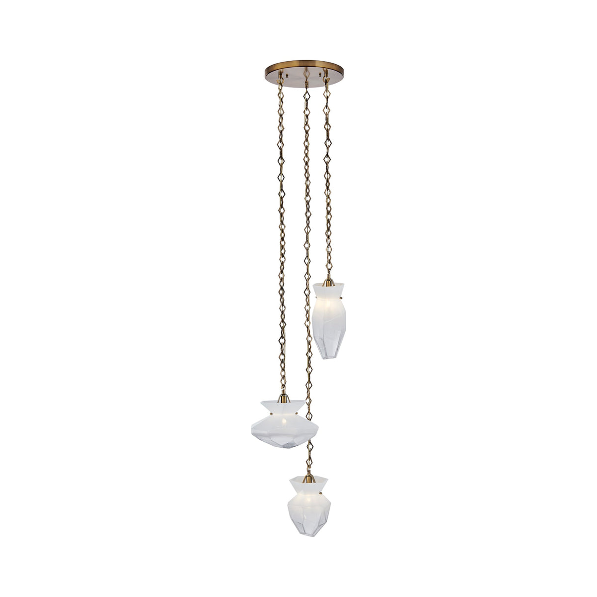 Bolsa Multi Light Pendant Light in White (3-Light).