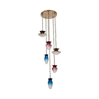 Bolsa Multi Light Pendant Light in Multi-Color (6-Light).
