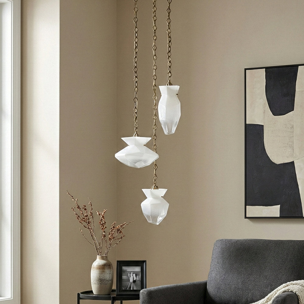 Bolsa Multi Light Pendant Light in living room.