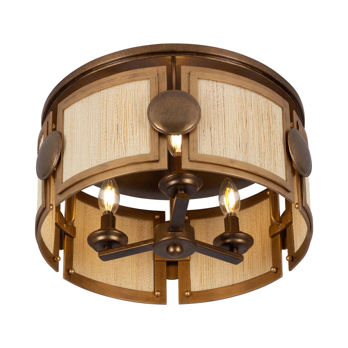 Button Semi Flush Mount Ceiling Light in Detail.