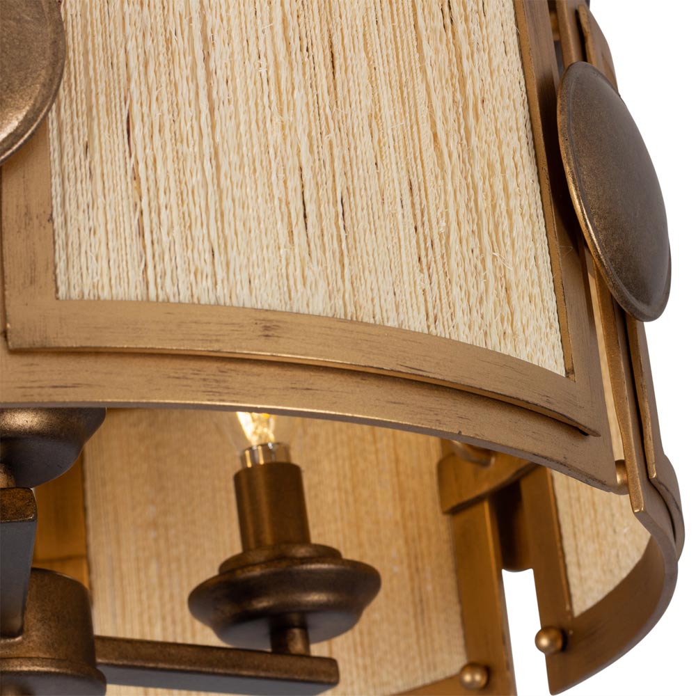 Button Semi Flush Mount Ceiling Light in Detail.