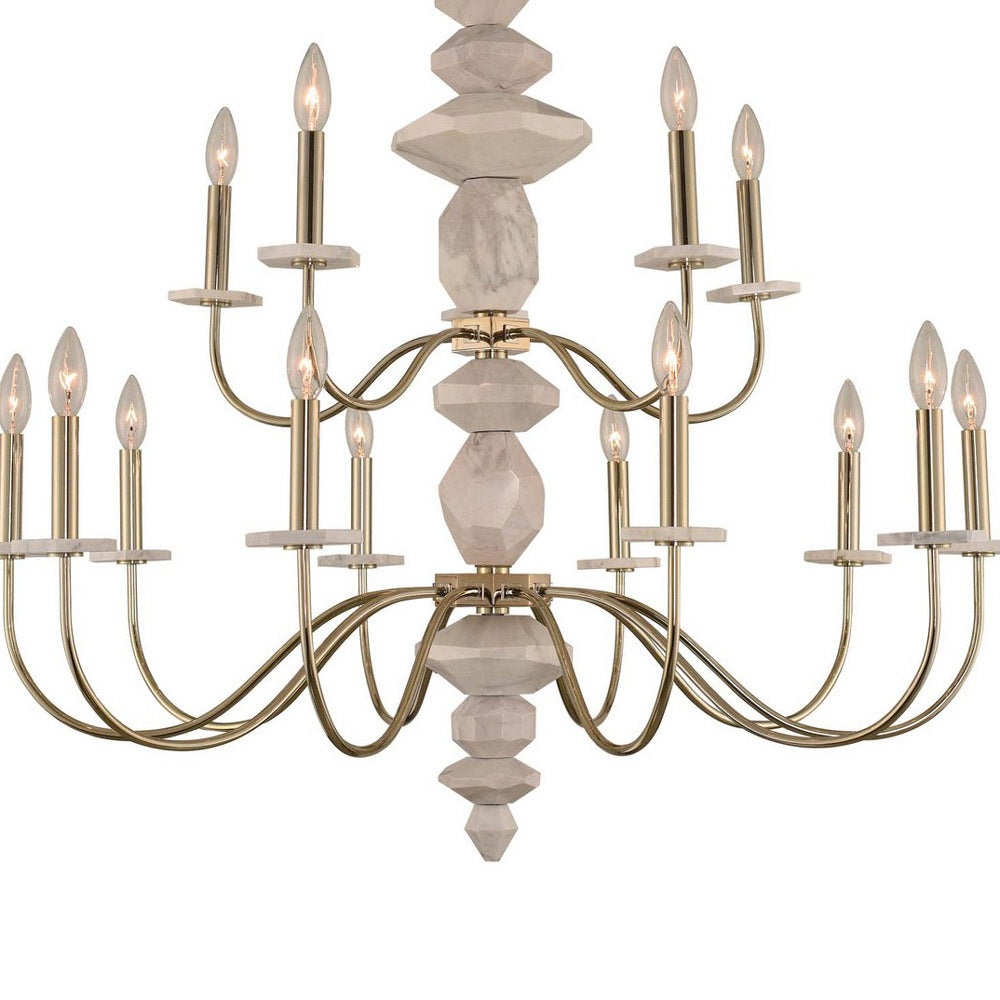 Carrara Tiered Chandelier in Detail.