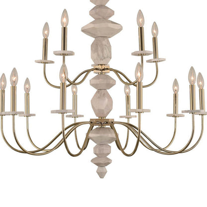 Carrara Tiered Chandelier in Detail.