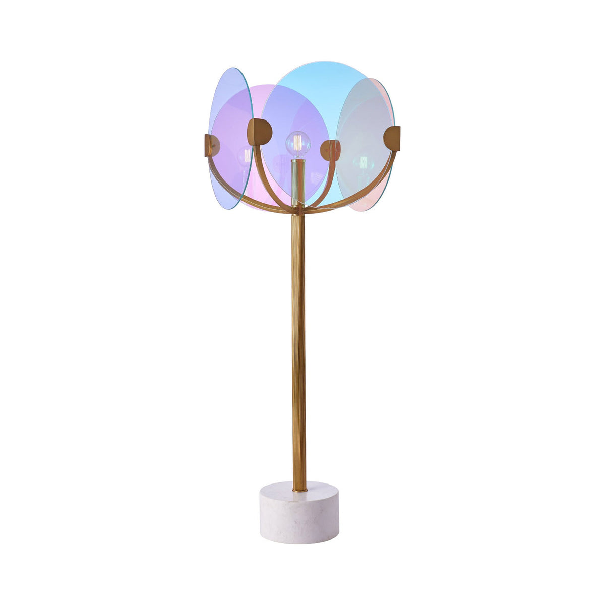 Chroma Floor Lamp in True Brass.