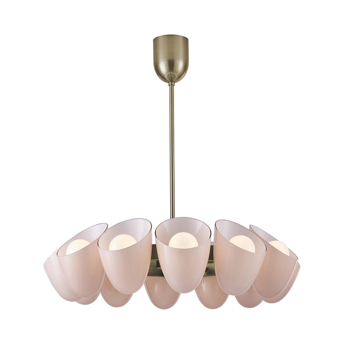 Cocoon Chandelier in Sakura Pink (12-Light).