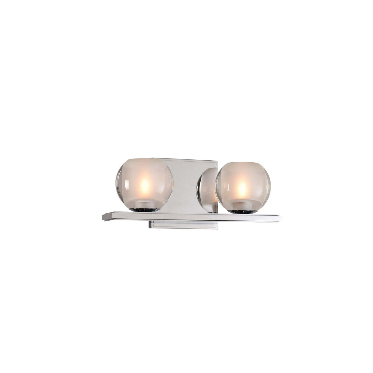 Corona Bath Vanity Light in Polished Chrome (2-Light).
