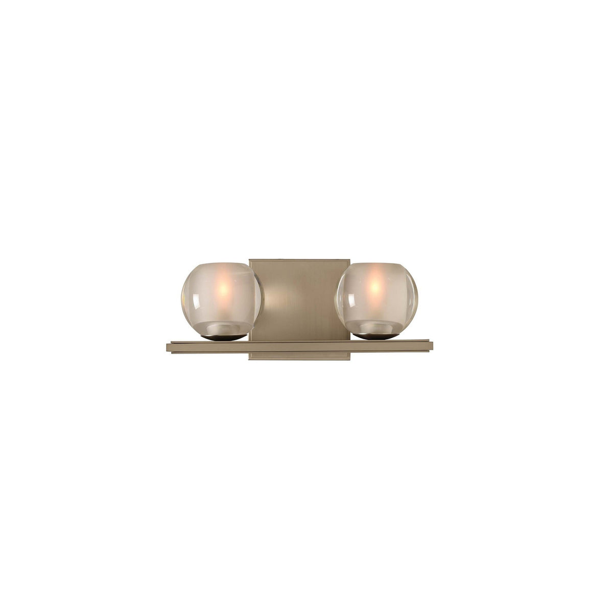Corona Bath Vanity Light in Satin Nickel (2-Light).