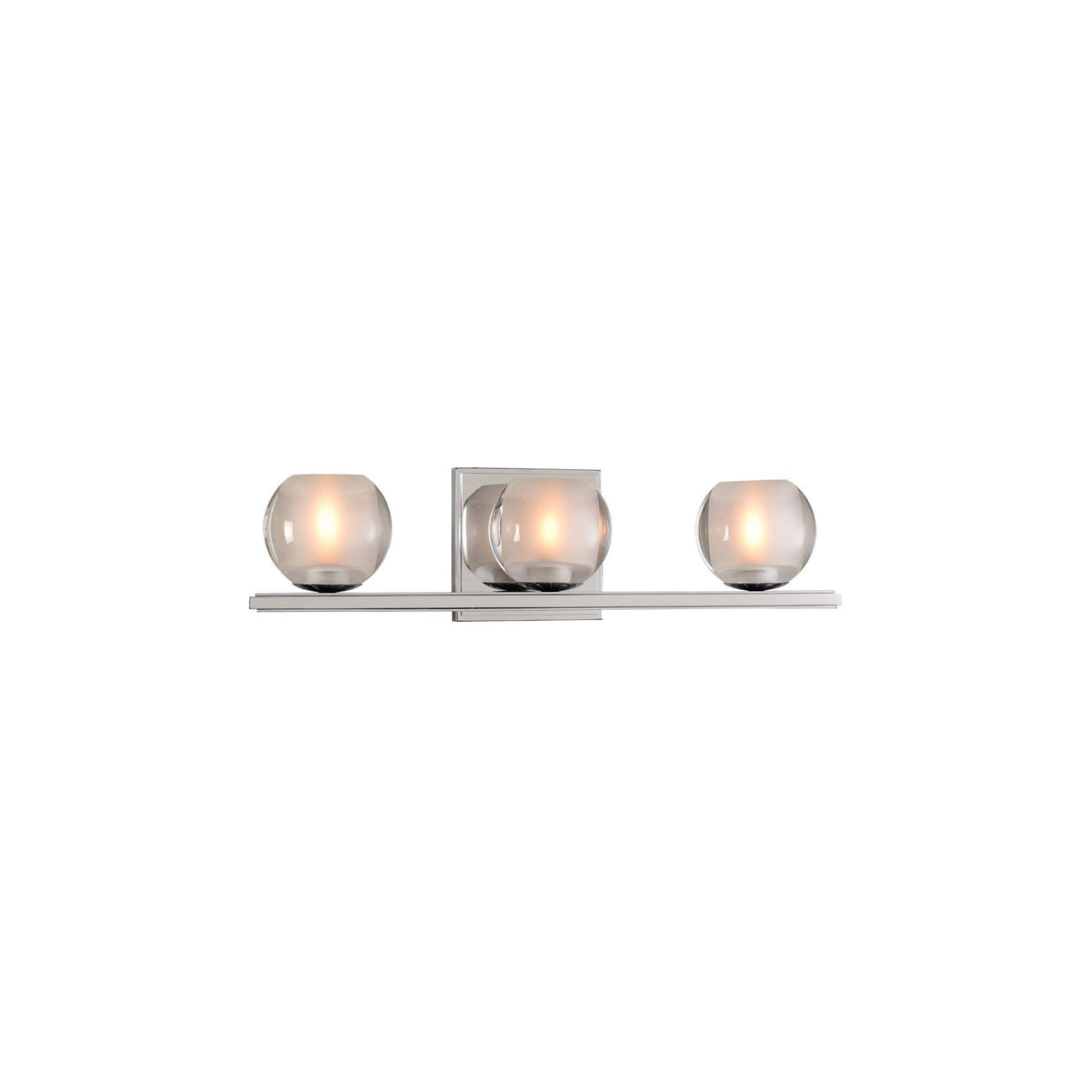 Corona Bath Vanity Light in Polished Chrome (3-Light).