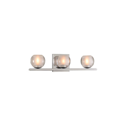 Corona Bath Vanity Light in Polished Chrome (3-Light).