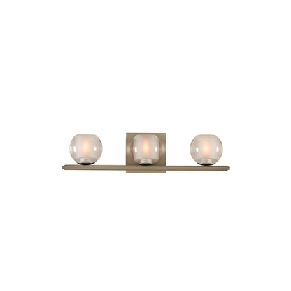 Corona Bath Vanity Light in Satin Nickel (3-Light).