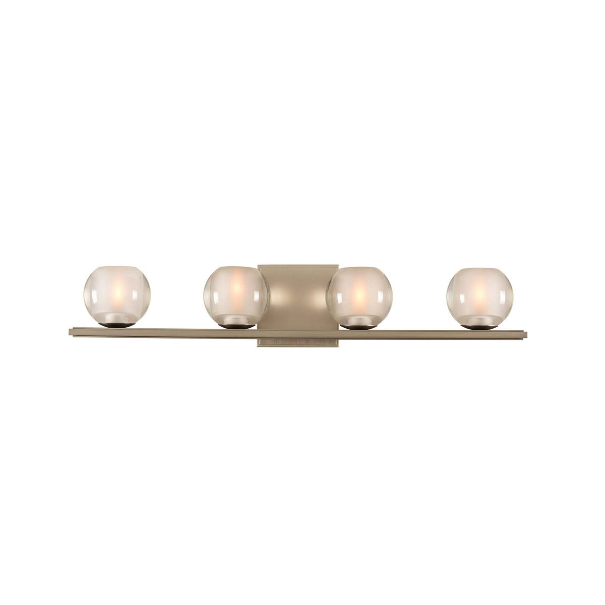 Corona Bath Vanity Light in Satin Nickel (4-Light).