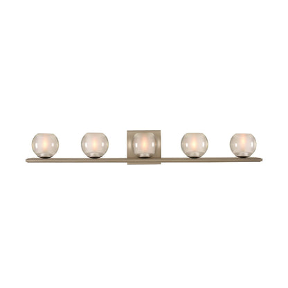Corona Bath Vanity Light in Satin Nickel (5-Light).