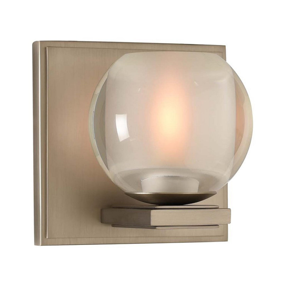 Corona Bath Wall Light in Satin Nickel.