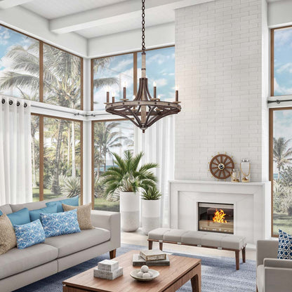 Coronado Chandelier in living room.