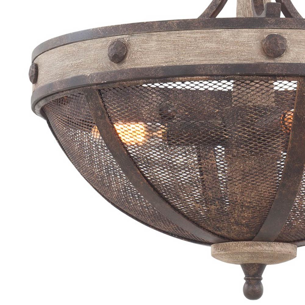 Coronado Semi Flush Mount Ceiling Light in Detail.