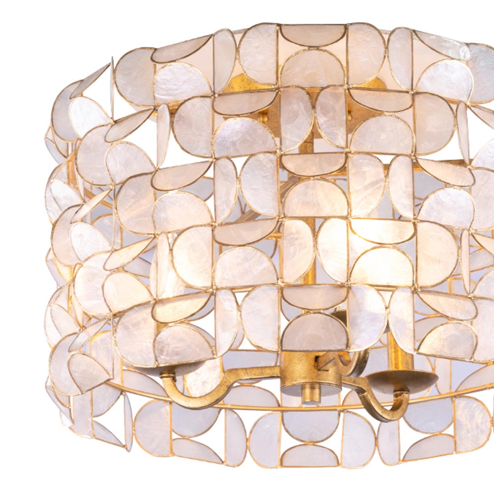 Crescent Flush Mount Ceiling Light in Detail.