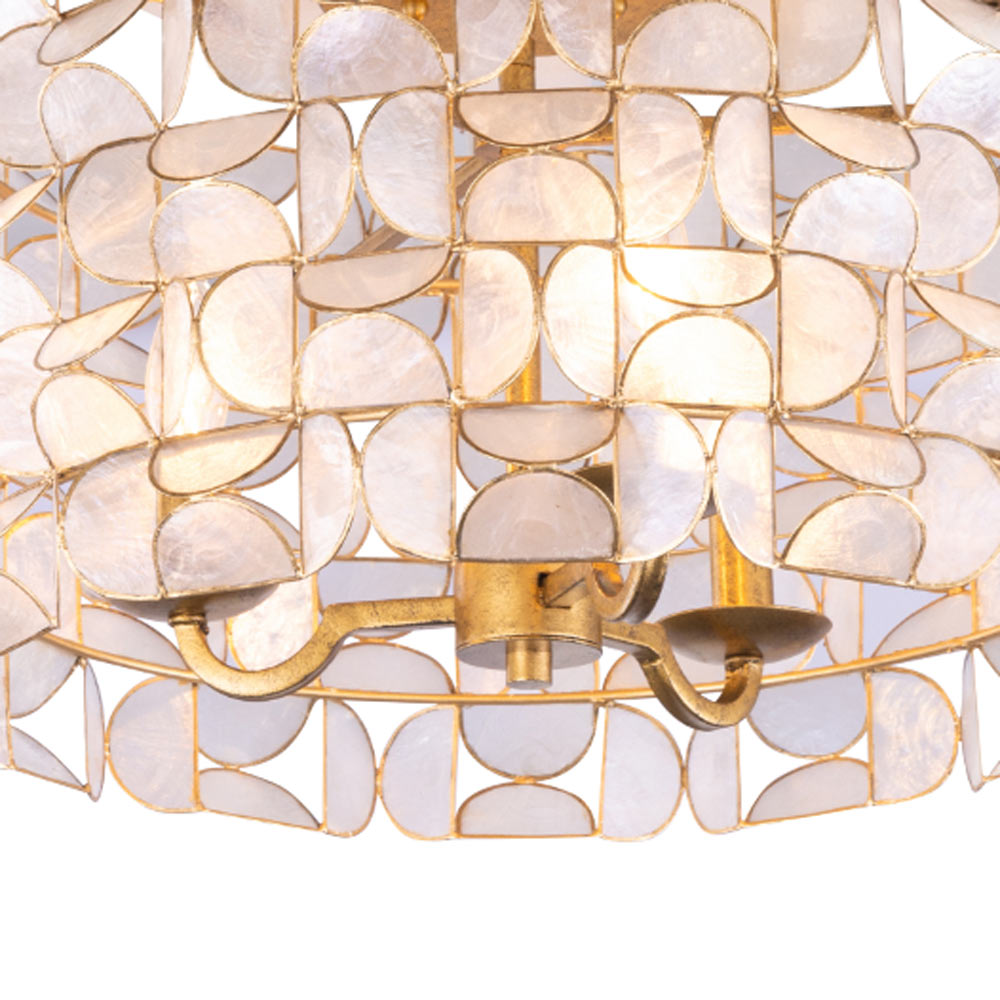 Crescent Flush Mount Ceiling Light in Detail.