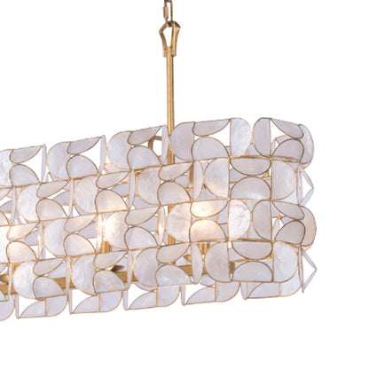 Crescent Linear Pendant Light in Detail.
