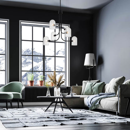 Cupola Chandelier in living room.
