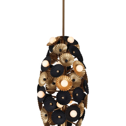 Damask Foyer Pendant Light in Detail.
