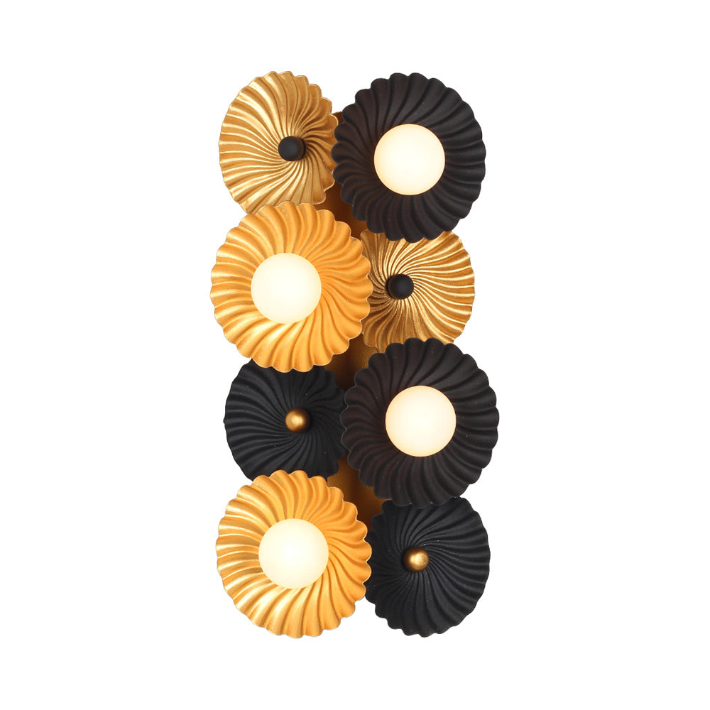 Damask Wall Light in Matte Black.