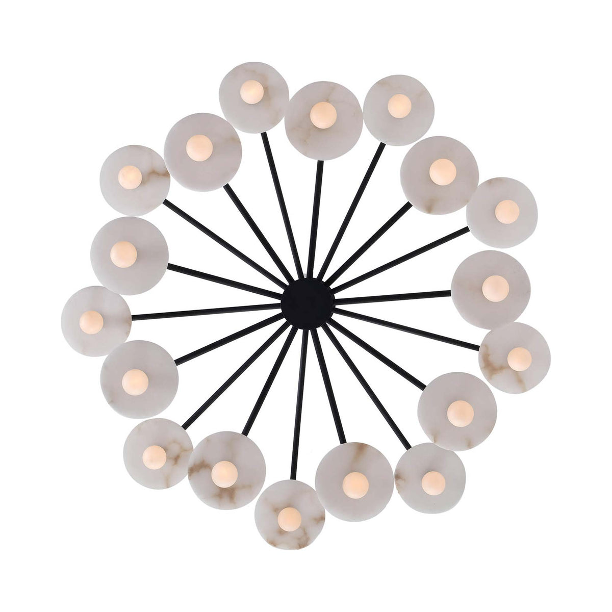 Discus Chandelier in Detail.