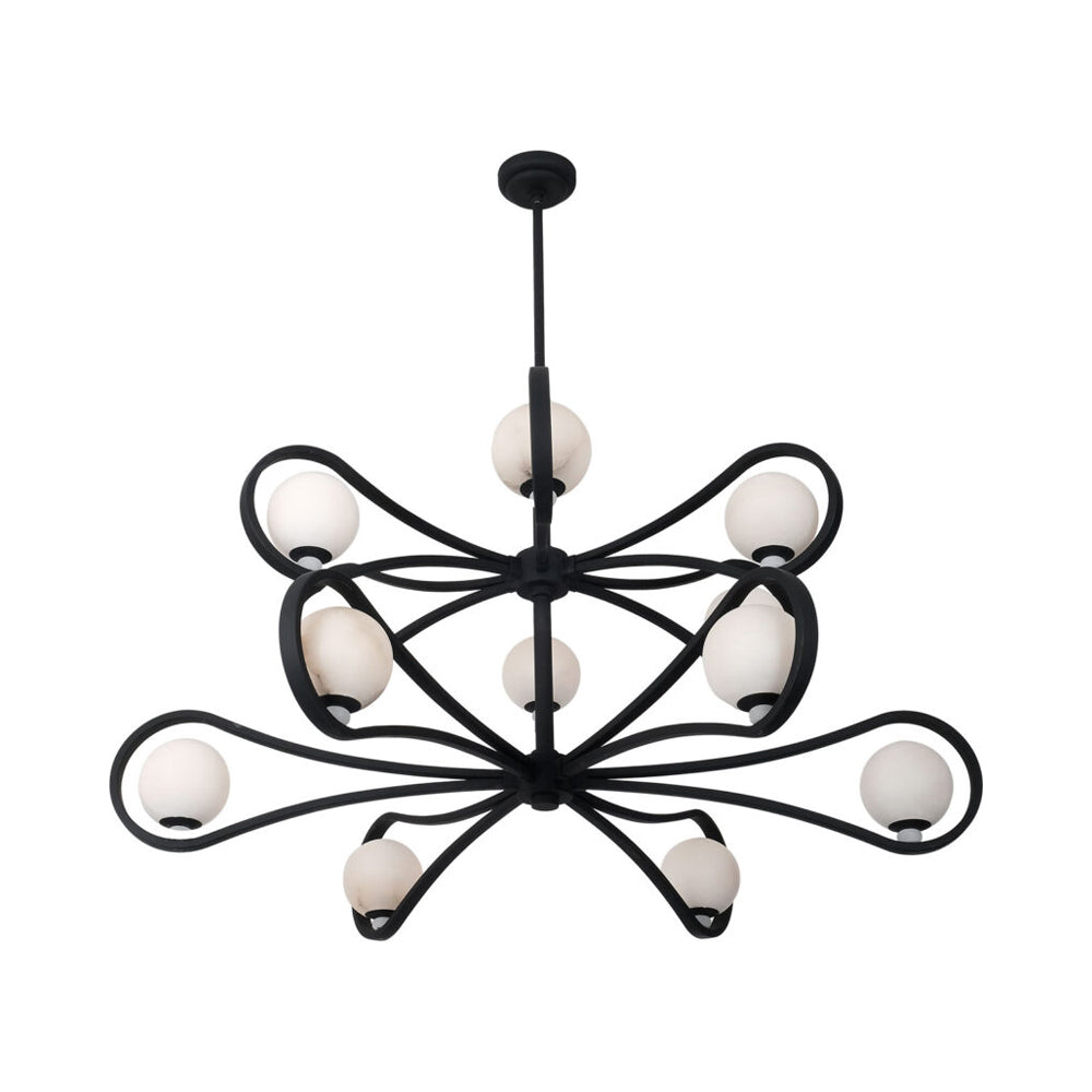 Elliptical Chandelier in Detail.