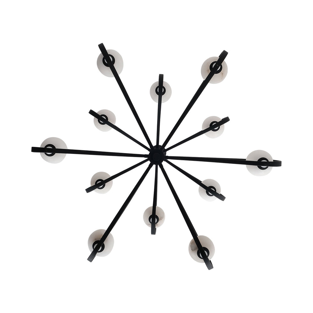 Elliptical Chandelier in Detail.