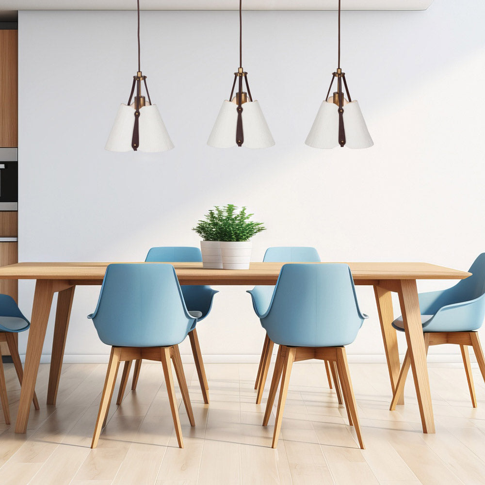 Embrace Linear Pendant Light in dining room.