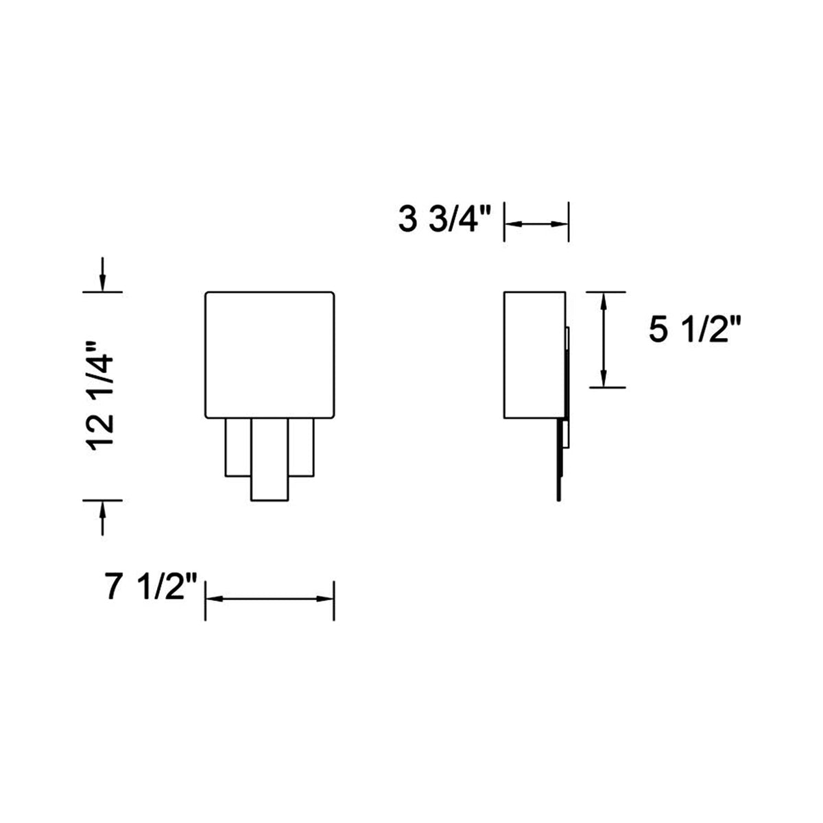 Espille ADA Wall Light - line drawing.