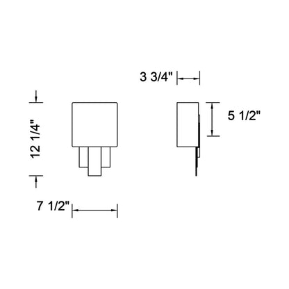 Espille ADA Wall Light - line drawing.