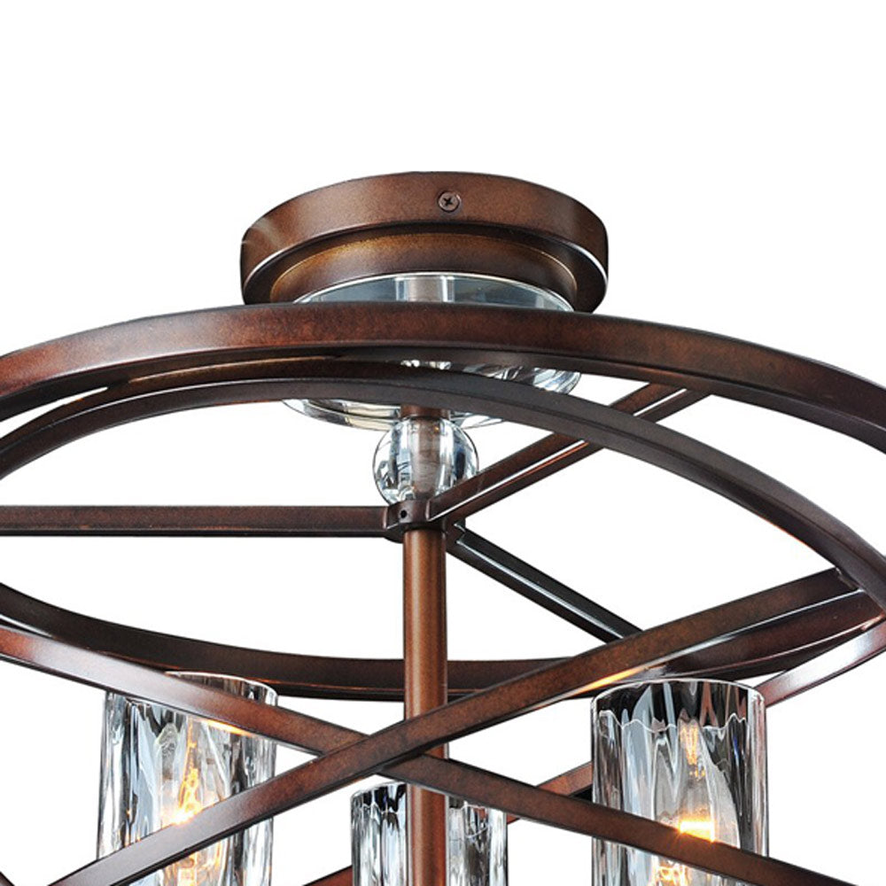 Eternity Semi Flush Mount Ceiling Light in Detail.