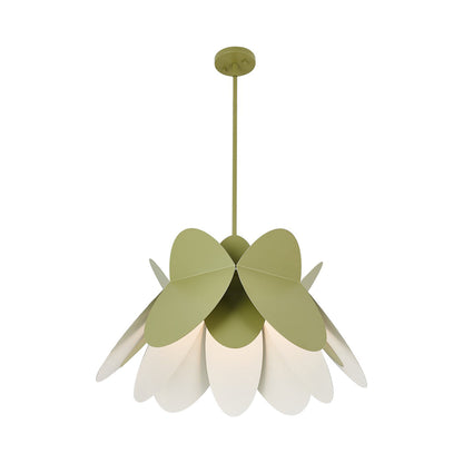 Flor Pendant Light in Green (26-Inch).