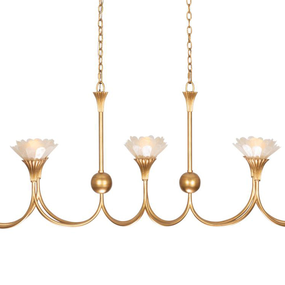 Flora Linear Pendant Light in Detail.