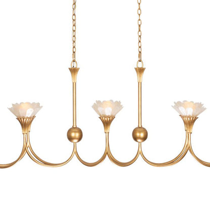 Flora Linear Pendant Light in Detail.