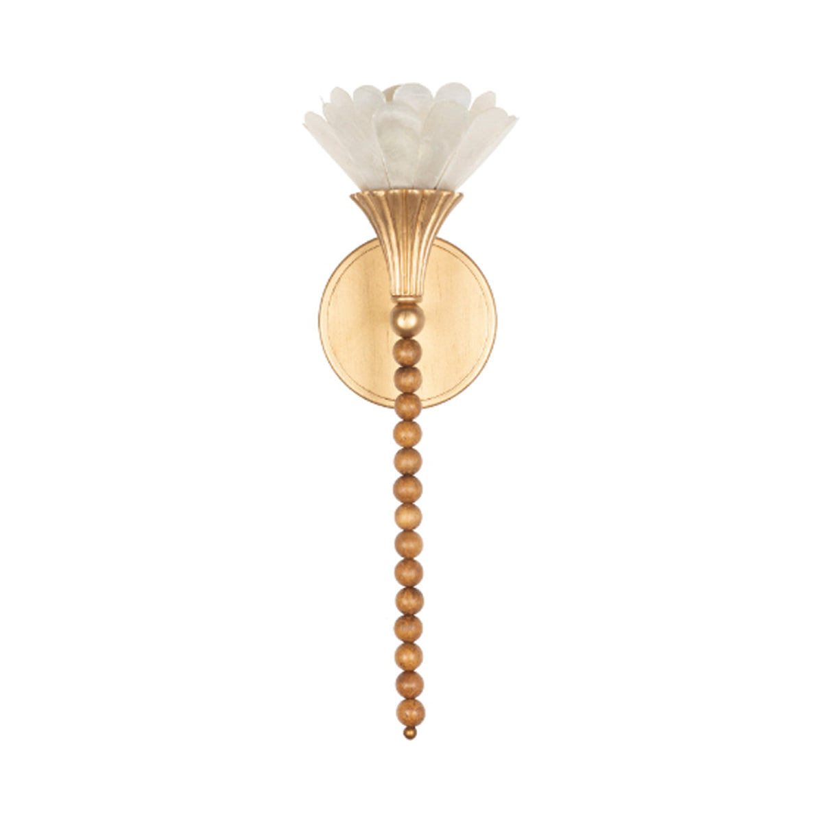 Flora Tall Beaded Wall Light in Detail.