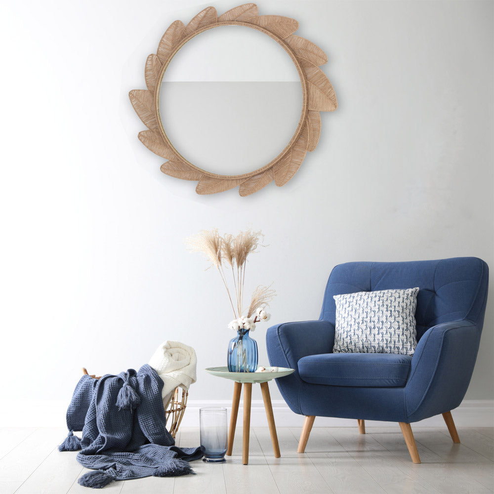 Foglie Wall Mirror in living room.