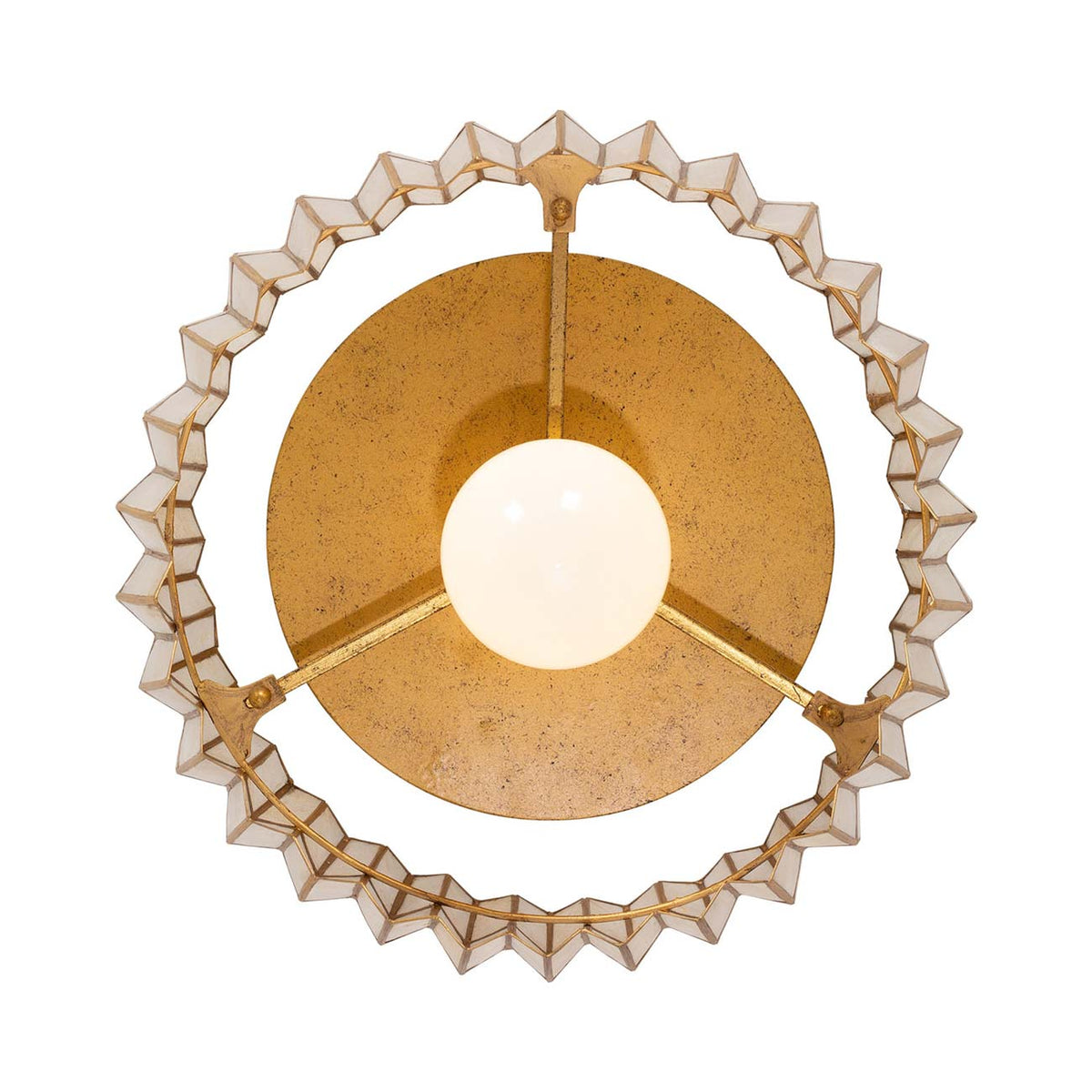 Fractal Flush Mount Ceiling Light in Detail.