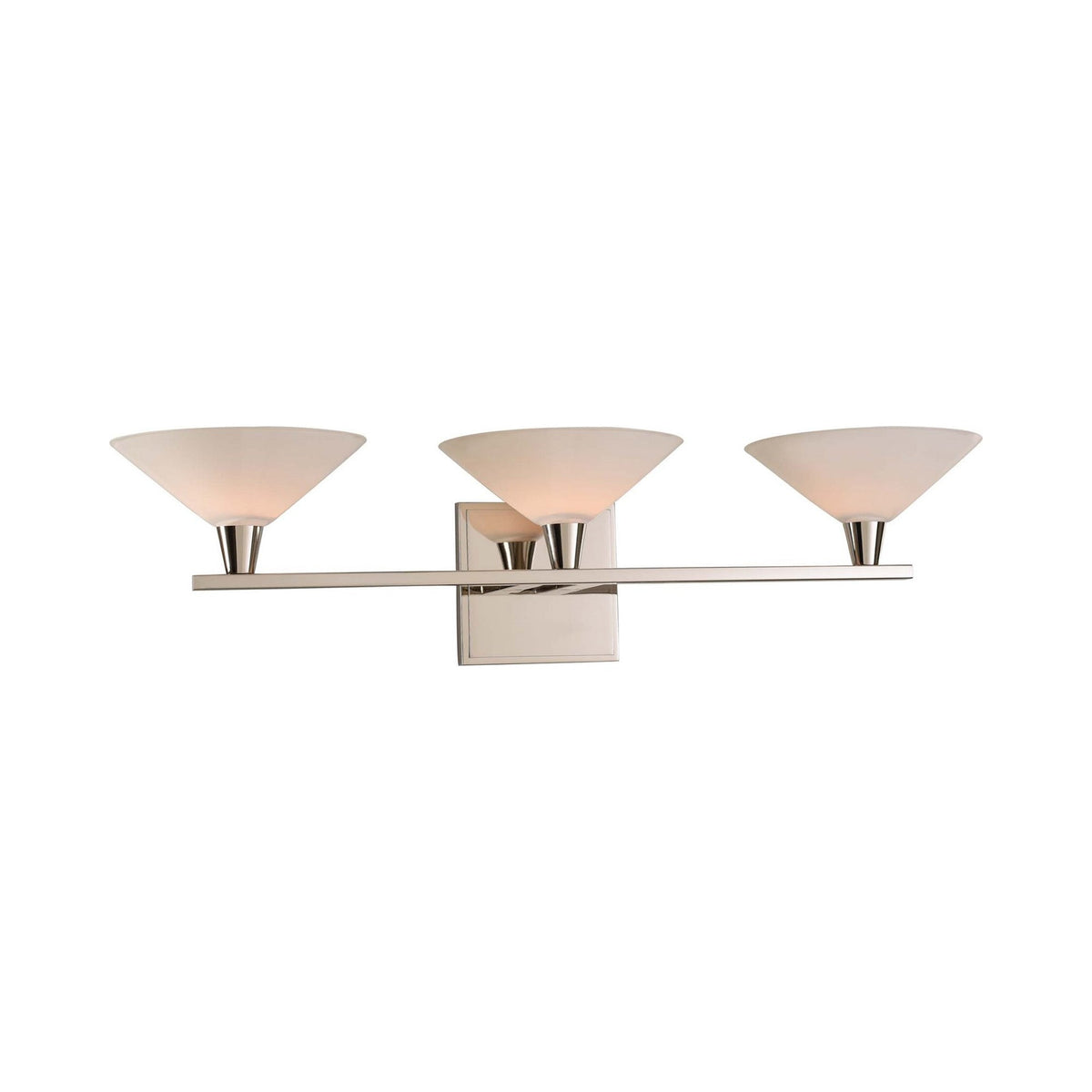 Galvaston Bath Vanity Light in Polished Nickel (3-Light).