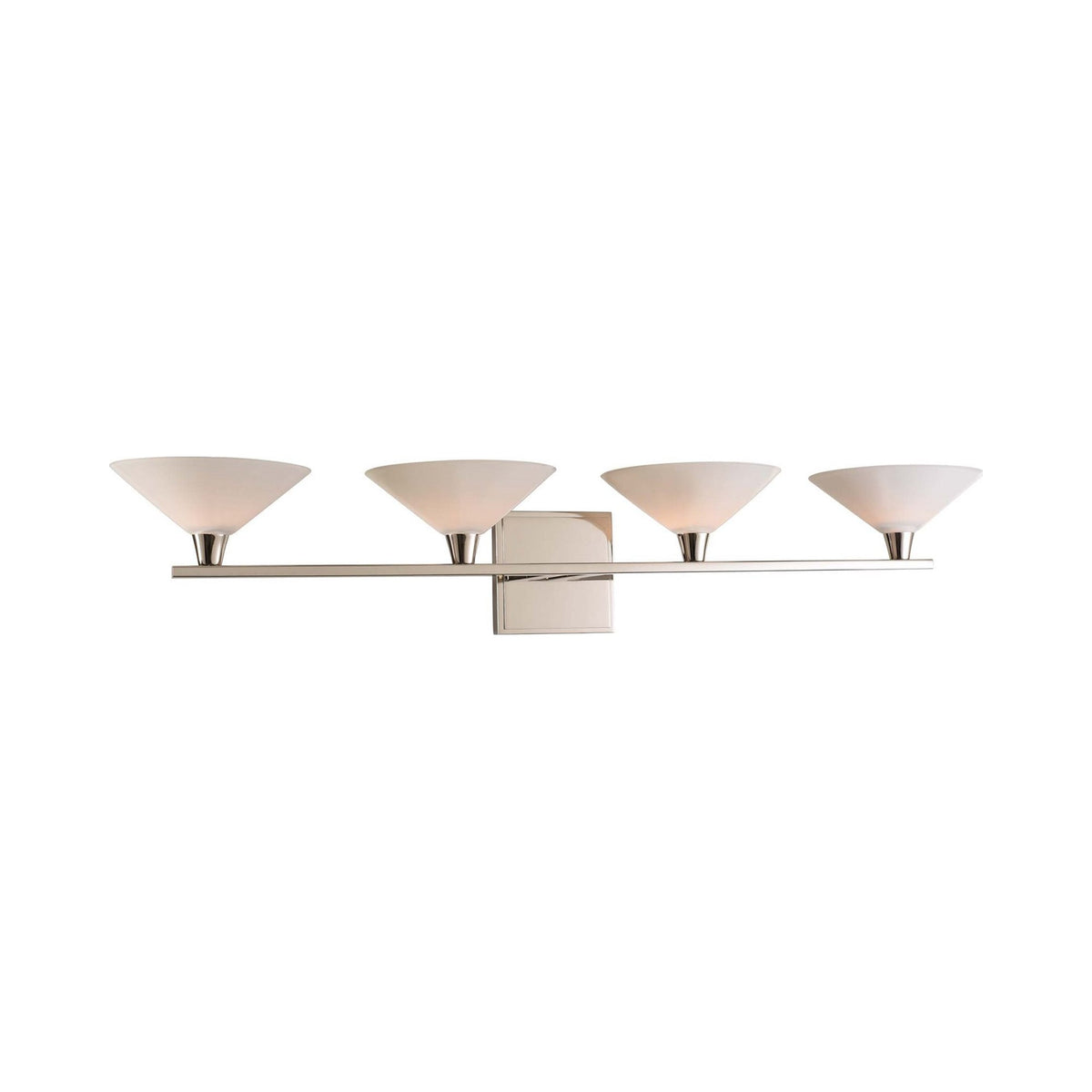 Galvaston Bath Vanity Light in Polished Nickel (4-Light).