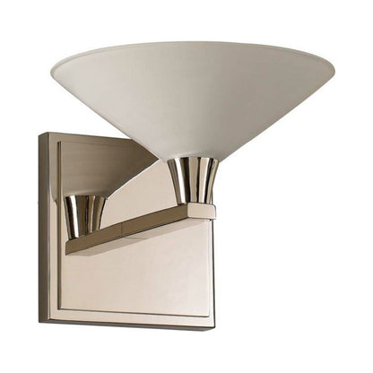 Galvaston Bath Wall Light in Polished Nickel.