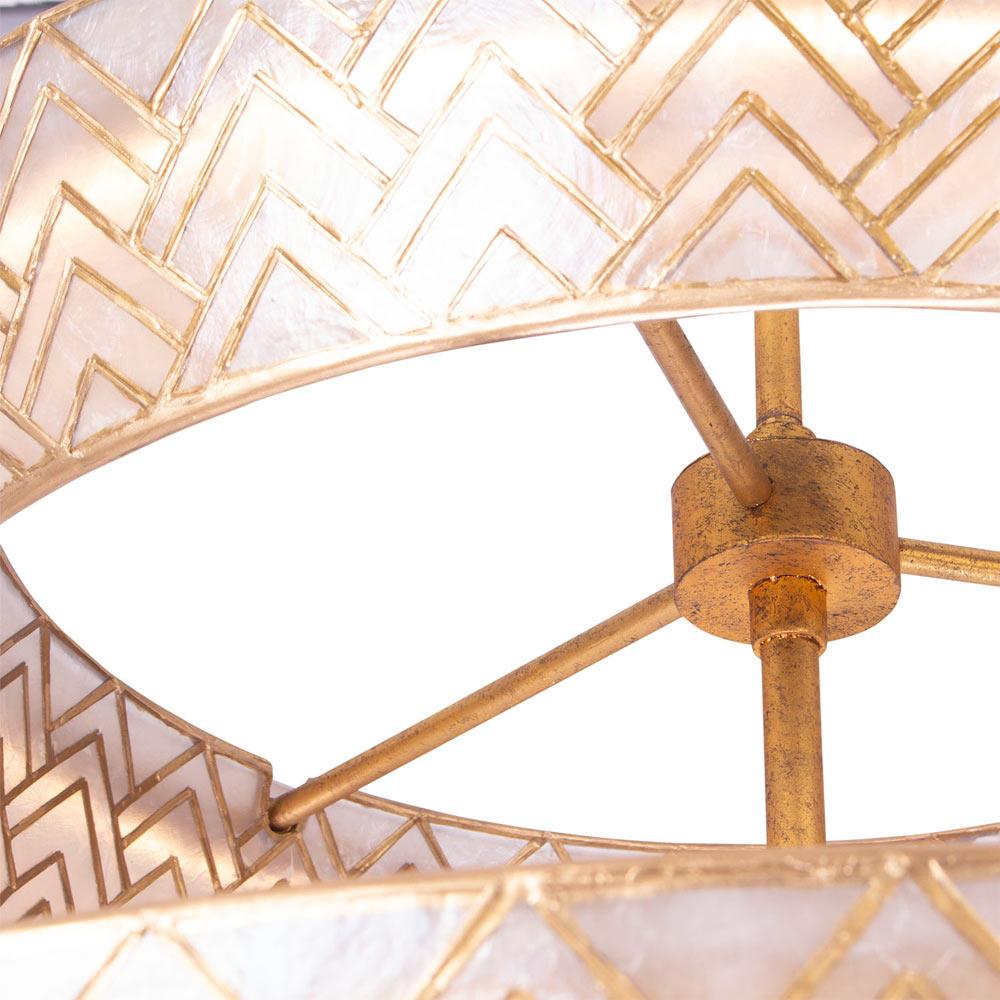 Geo LED Tiered Chandelier in Detail.
