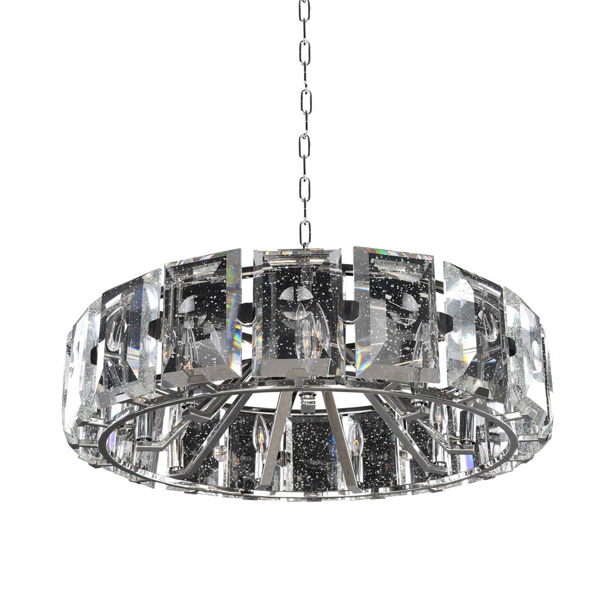 Giada Pendant Light in Polished Stainless Steel (9-Light).