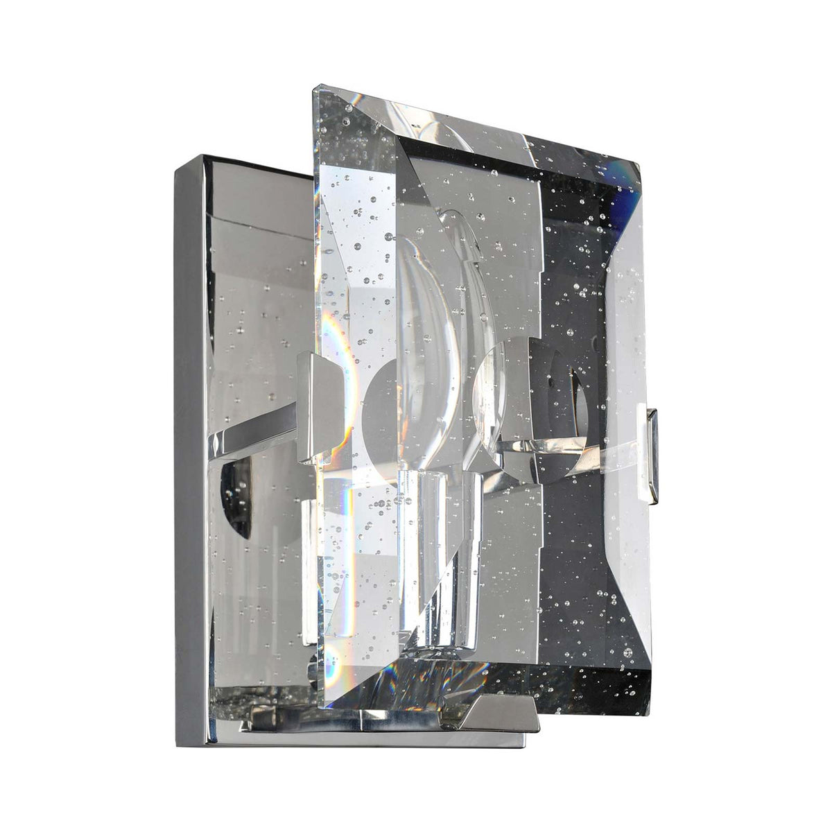 Giada Wall Light in Polished Stainless Steel.