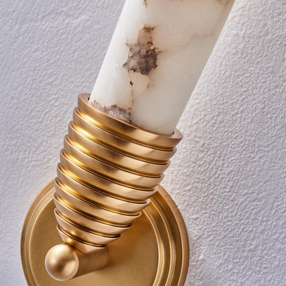 Gypsum Alabaster LED Wall Light in Detail.