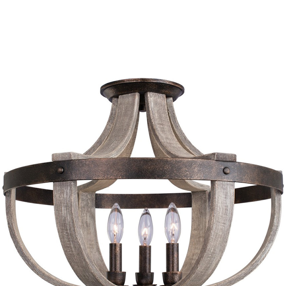 Harper Semi Flush Mount Ceiling Light in Detail.