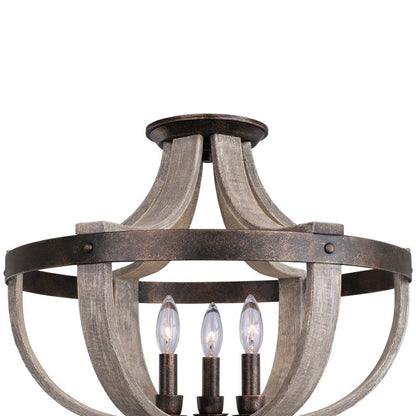 Harper Semi Flush Mount Ceiling Light in Detail.