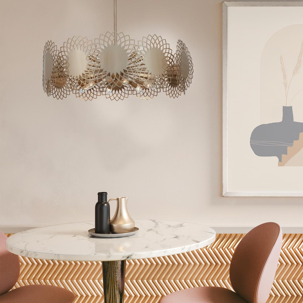 Helia Pendant Light in dining room.